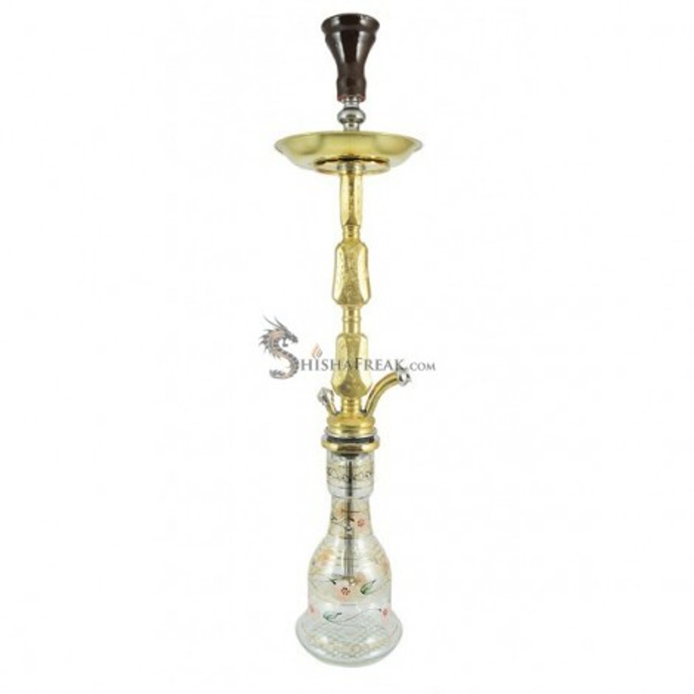 Khalil Mamoon Gold Kamanja Double Wheat hookah shisha pipe