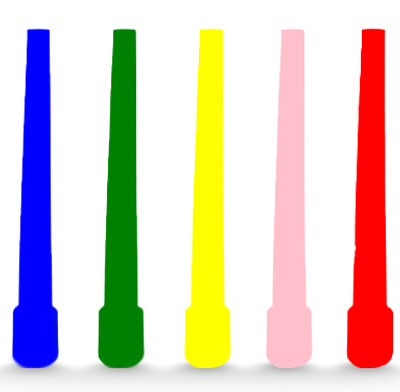 COCOUS Long Disposable Mouth Tips - Colored (50 Pack)