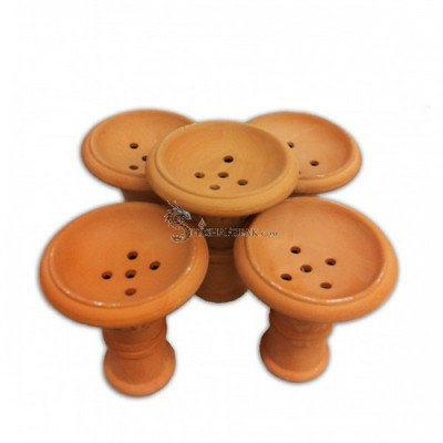 Natural Wide Clay Hookah Bowl