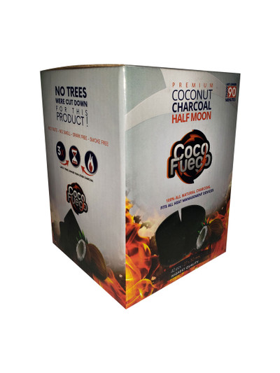 COCO FUEGO CHARCOAL HALF MOON - 40 pcs