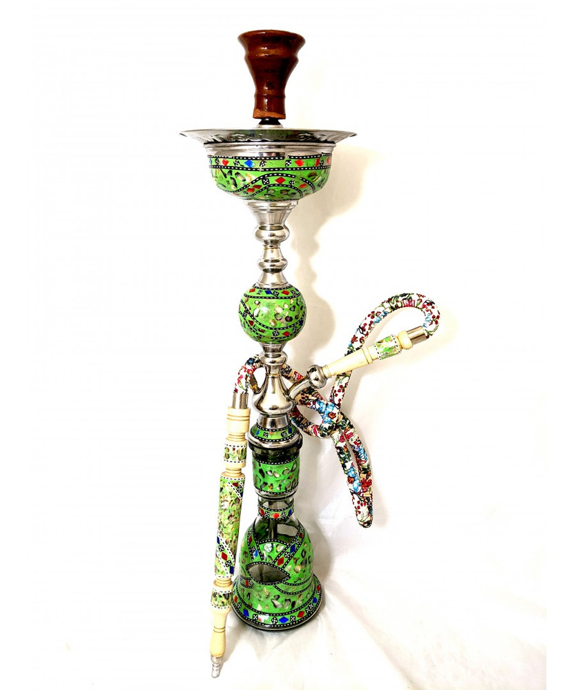 Sultana Hookah - Sadaf Single Orb w/Ice - Green (32")