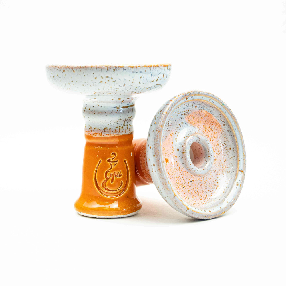 Cyril hookah bowl White/Orange