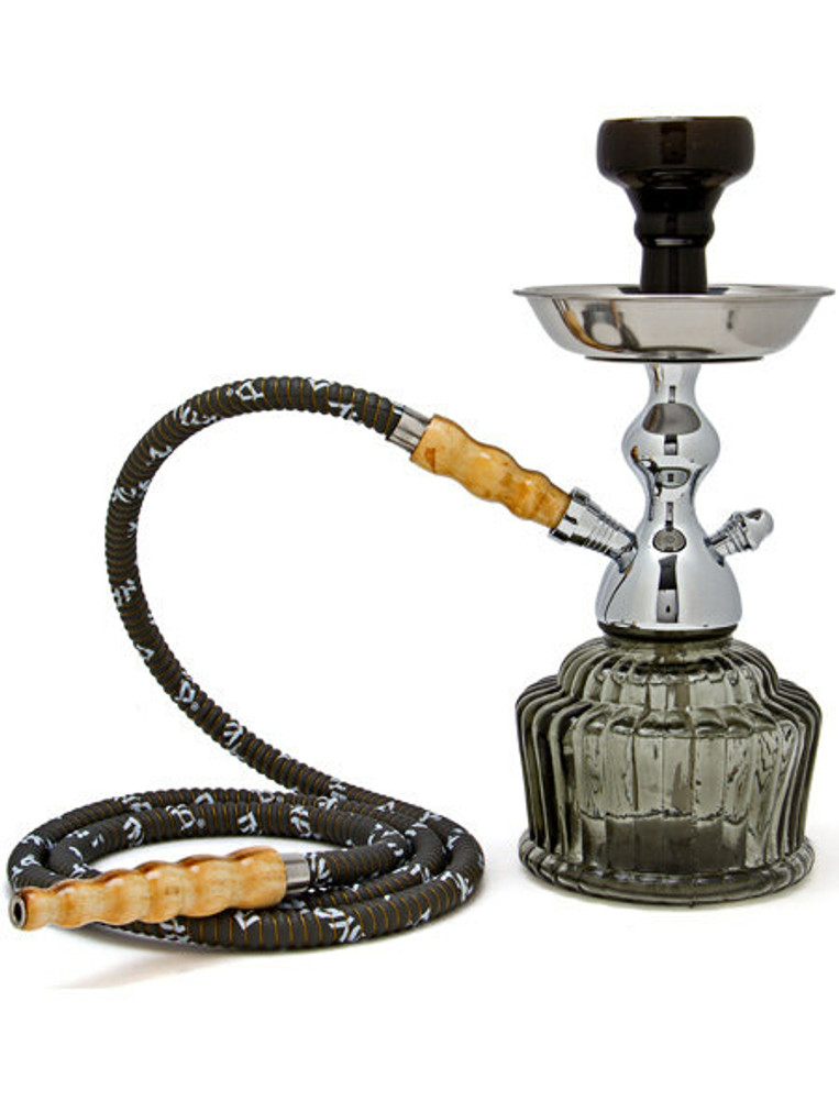 MYA QT mini hookah w/h Chrome wire basket - 14"